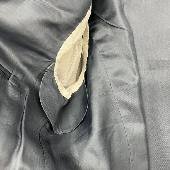 Canali Jacket Size 44L Mens Blue Wool Silk Linen 13290 Two Button Blazer Italy - Picture 10 of 13